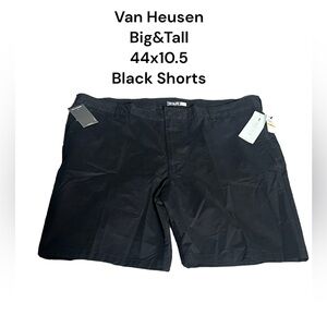 Van Heusen Big&Tall 44x10.5 Black Shorts. NWT M21